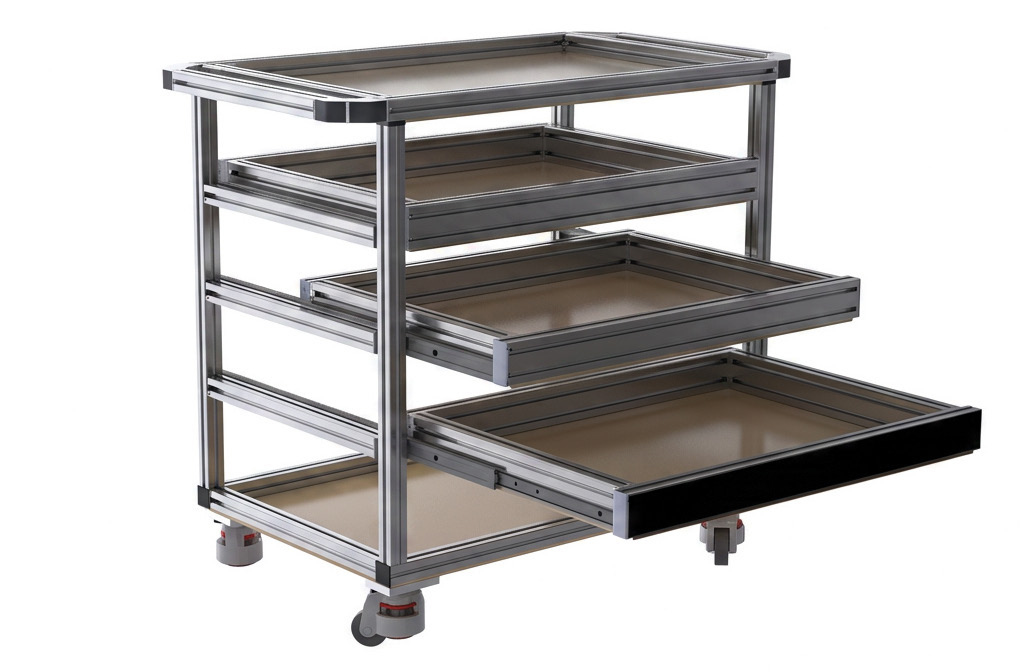 Custom-size caster tool cart