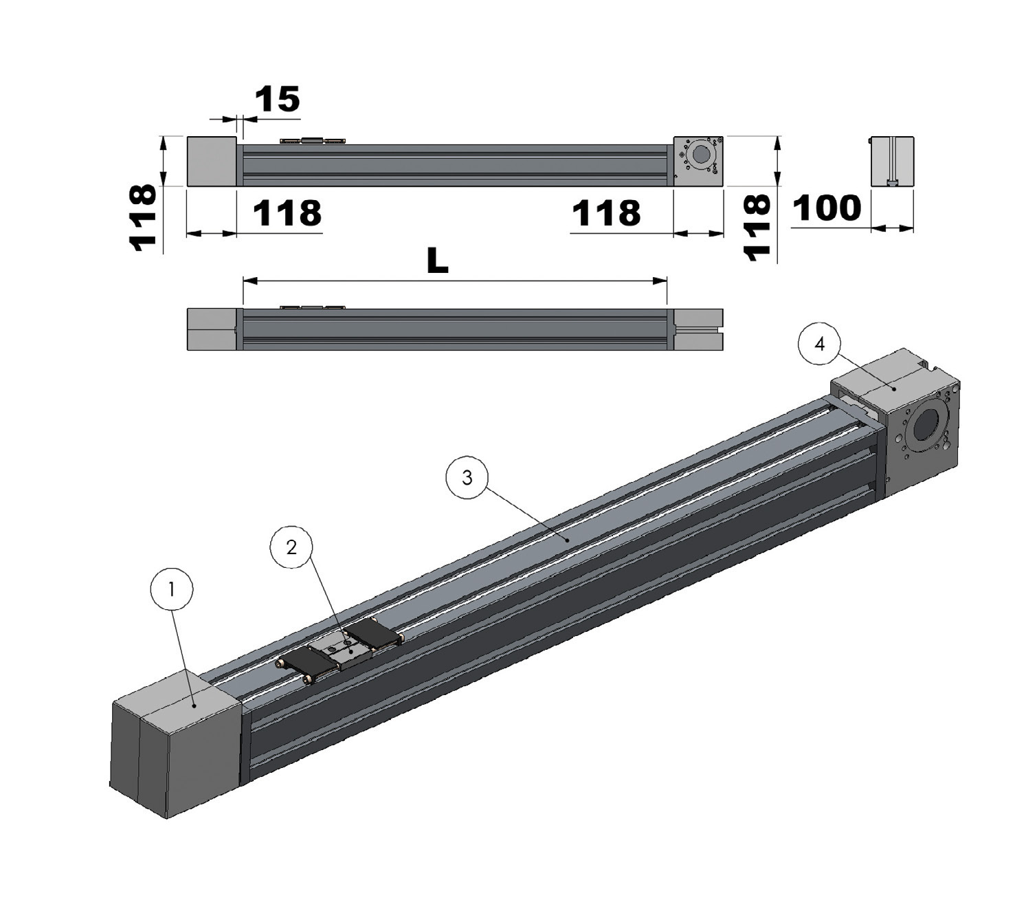 Linear stage 100×100